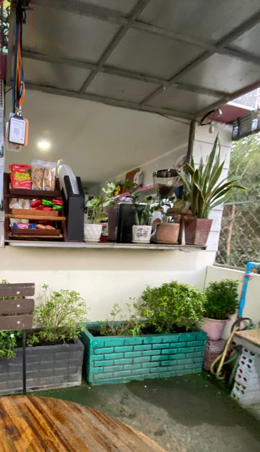 Behind the counter. Every cup I serve now reminds me of the importance of not giving up.